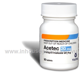 Acetec (Enalapril 20mg) 90 Tablets/Pack