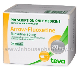 Arrow fluoxetine 20mg 90 tablets per pack