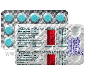 Trazonil-100 (Trazodone 100mg) 15 Tablets/ Strip