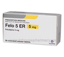 Felo 5 ER (Felodipine 5mg) 90 Tablets/Pack