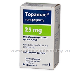 Topamac (Topiramate 25mg) 60 Tablets/Pack (Turkish)