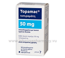 Topamac (Topiramate 50mg) 60 Tablets/Pack (Turkish)