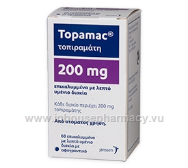 Topamac (Topiramate 200mg) 60 Tablets/Pack (Turkish)